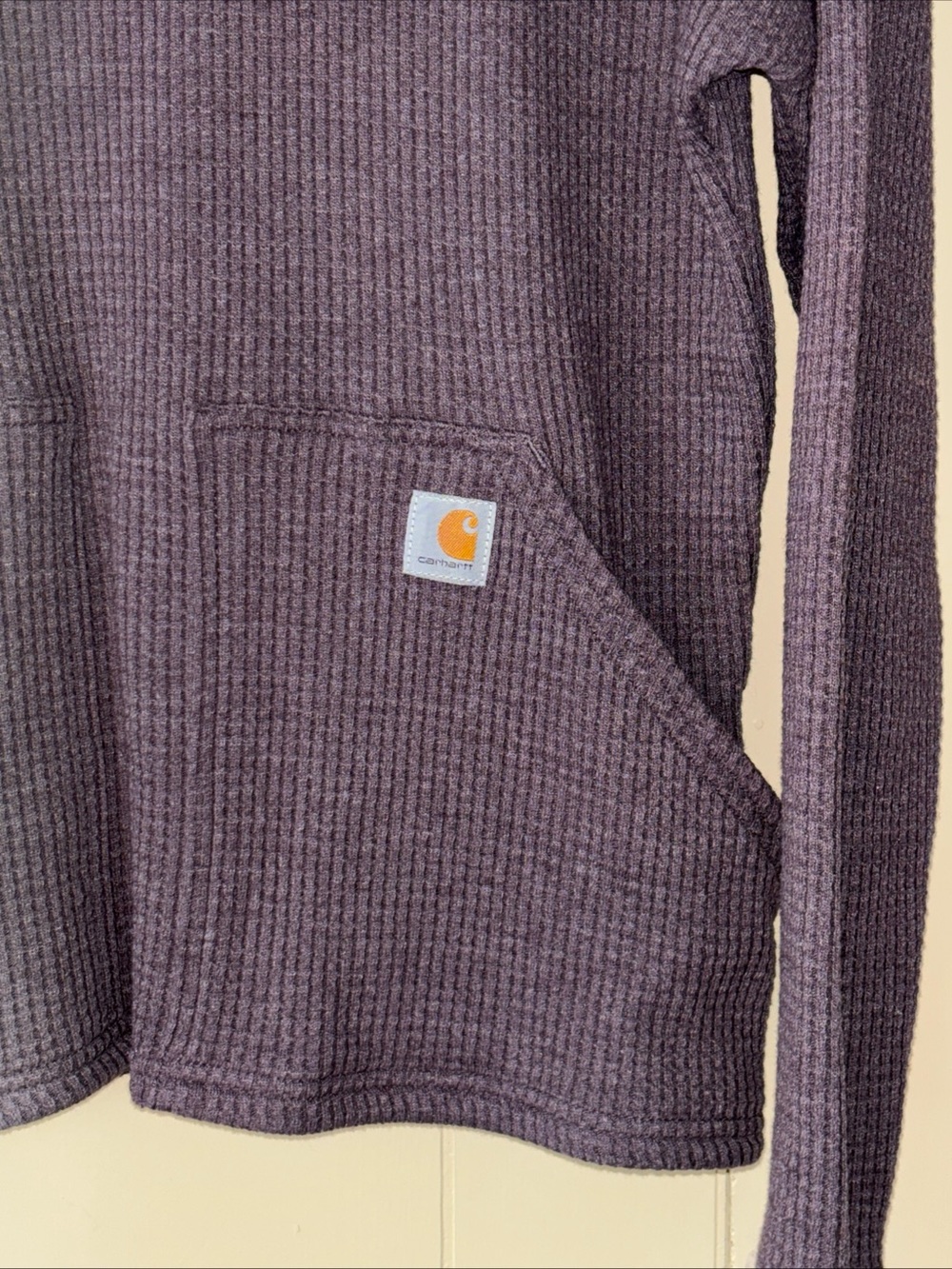 Carhartt Womens Waffle-Knit Hooded Top  -  Plum